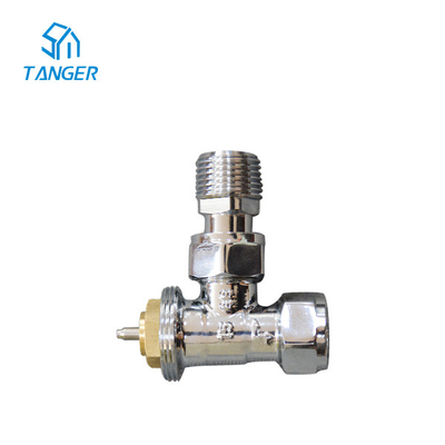 دریچه های رادیاتور ترموستاتیک برس دار Angled Trv Chrome 15mm X1/2&quot;
