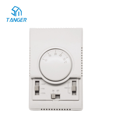 فن کویل ترموستات مکانیکی دیواری اتاقی کولر گازی هوشمند 3 سرعته