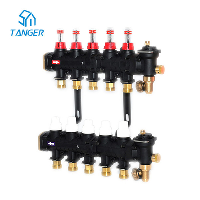 منیفولدهای گرمایش از کف پلاستیکی گیج Ufh منیفولد گرمایشی 2-12 شاخه